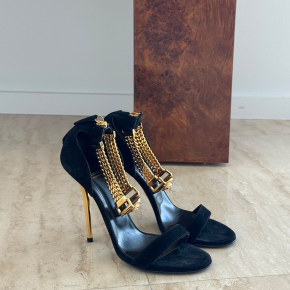 Suede leather Versace Heels - Picture 8 of 9